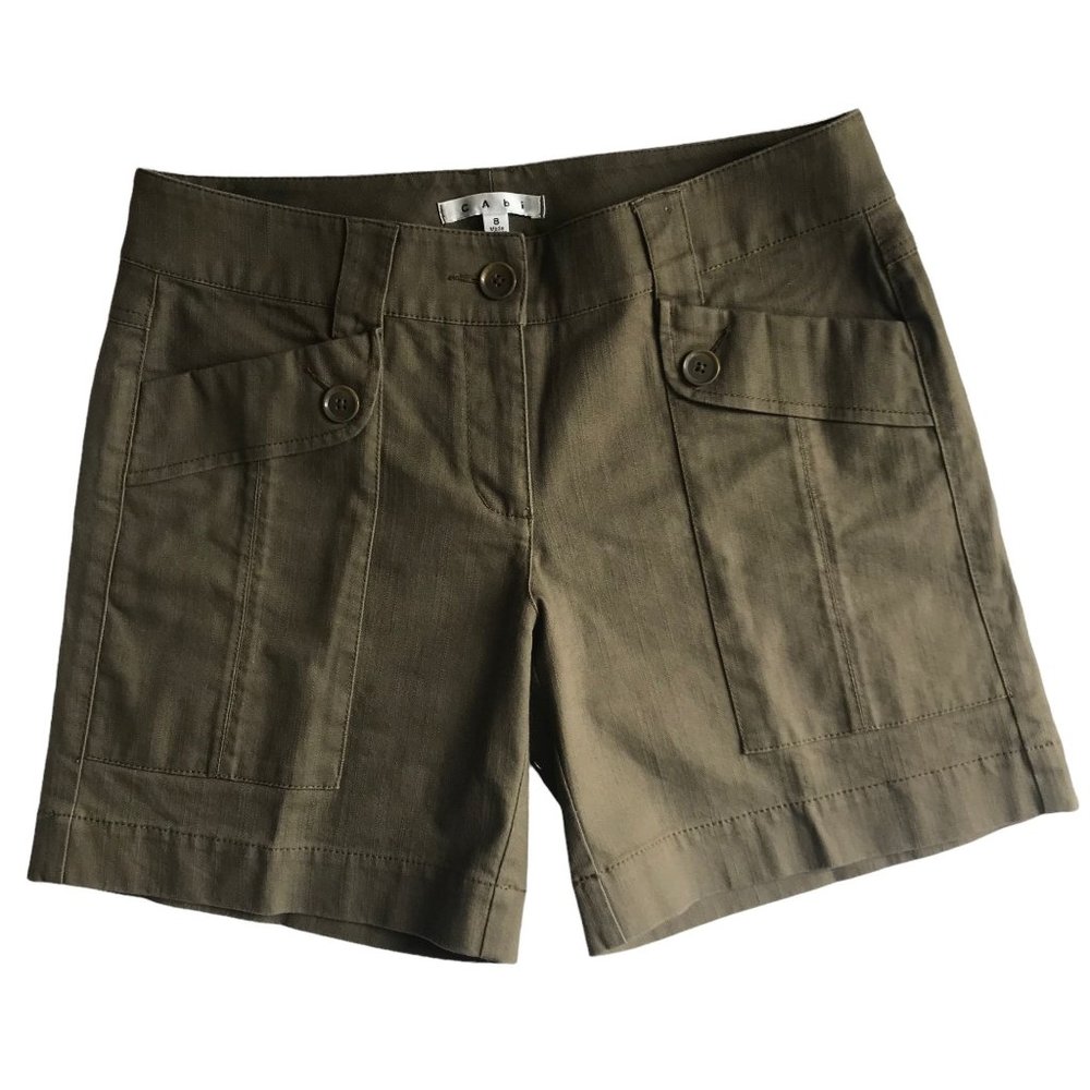 CAbi Olive Green Women's Cargo Shorts